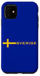 Coque pour iPhone 11 Drapeau de la Suède - Sport - Maillot de sport - Style Sverige