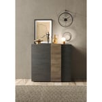 Azura Home Design - Buffet haut 2 portes venus Titan/Mercury 121x114x44 cm