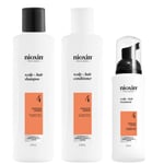 NIOXIN Scalp and Hair Thickening System 4 for Coloured Dry and Damaged Hair with Progressed Thinning Trial Kit