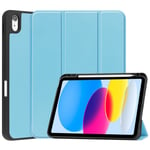 Trolsk Tri-fold Stand Cover (iPad 10,9 (2022)) - Kirkas sininen