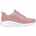 Skechers Bob Squad Chaos Face Off | Blush | Womens Lace-Up Trainers