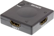 Deltaco automatisk HDMI-switch med tre ingångar till en utgång 1080p