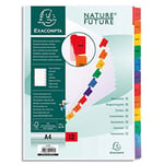 Exacompta Intercalaire mensuel - 12 positions carte blanche 170g A4