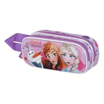 Disney La Reine des Neiges 2 (Frozen 2) Friends-Trousse 3D Double, Fuchsia, 22 x 9,5 cm