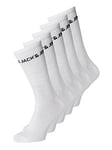 Jack & Jones Jack &amp; Jones 5-Pack Logo Tennis Socks - White, White, Men