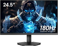 Écran Pc Gaming 24.5 Pouces,Fhd (1920 X 1080),1Ms,Ecran 180Hz Hdmi & Displayport,Va,Adaptive Sync,Grand Angle De Vue 178°