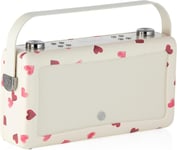 Emma Bridgewater Hepburn Voice Alexa Enceinte Connectee Enceinte Bluetooth Intelligente,Portable Et Puissante De 20W Avec Port De Usb Et 8 Heures D'Autonomie De Lecture-C?urs Roses