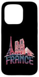 Coque pour iPhone 15 Pro France Paris Tour Eiffel Bonjour