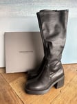 *NEW* RRP £185 Vagabond Brooke Black Tall Knee High Stretch Boots Uk 4 EU 37