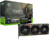 MSI GeForce RTX 4070 Ti Super 16G Gaming Slim Stalker Edition Carte Graphique - 16 Go GDDR6X (21 Gbps/256 Bits), PCIe 4.0 - TRI FROZR 3 (3 x Ventilateurs TORX 5.0), RGB - HDMI 2.1, DisplayPort 1.4a