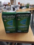 2 x Nicorette Icy White 4mg Chewing Gum Whitening Nicotine Stop Smoking Aid 105s