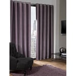 Emma Barclay Logan - Textured Woven Blackout Eyelet Curtains in Aubergine - Width 90 x Drop 90" (228 x 228cm)