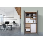 Cuisine Cuisine de bureau Mini-cuisine Single Chêne Gris Peter 104 cm Respekta