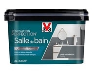 V33 Peinture de rénovation salle de bain, Rénovation perfection® Gris anthracite satin 2L