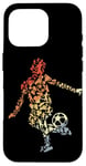 Coque pour iPhone 16 Pro Croquis d'un joueur de football Amoureux du football