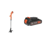 BLACK+DECKER STC1840EPC-QW Coupe-Bordures sans Fil - 1 Batterie, 18V - A6485-XJ Lot Reflex 3 bobines & Batterie 18 V Li-ION 2,0 Ah pour Les Travaux de Bricolage