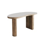 Friends & Founders - MS Bean Desk Table White Fenix Laminate Natural Oak - Spisebord - Ida Linea Hildebrand - Hvit - Tre