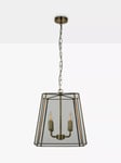 John Lewis Timeless Lantern 4 Arm Pendant Ceiling Light, Antique Brass