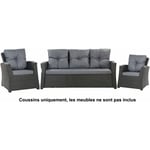 Coussins pour mobilier de jardin extérieur, Coussins pour canapé, coussins pour banc, coussins de balançoire, Coussins de chaise, Anthracite