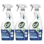 Cif 3 x 700ml Clean Bathroom Spray Boost Power Shiny Cleaner Limescale Remover