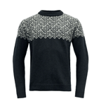 Devold Bjørnøya Sweater Crew Neck, ullgenser Ink/OffWhite TC 650 550 A 284C S 2021