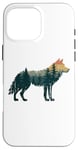 Coque pour iPhone 16 Pro Max Loup Randonnée Chasse Plein Air Camping Forêt Homme Femme Loup