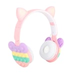 BT Cat Ear Headphones Fashionable Light Up Wireless Headset For Mobile Phones PC