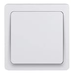 Debflex 746803 Switch - Electric Cover - Plastic Plate - Wall Socket - Block Range - White Push Button - 33