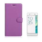 Sony Mankel Xperia XA Ultra PU Nahkakotelo Läpällä - Violetti