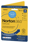 Norton NORTON 360 Deluxe - 5 Device, 1 year auto-renew subscription