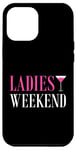 Coque pour iPhone 13 Pro Max Martini rose assorti pour femme