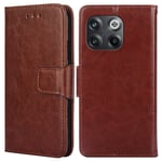 OnePlus 10T 5G/ Ace Pro 5G PU Leather Stand Suoja - Ruskea