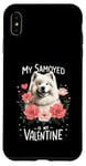 Coque pour iPhone XS Max Roses Flowers Valentine's Day Samoyed Dog Sammies