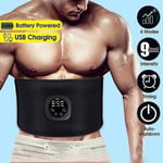 Crea - Electric Abdomen Slimming Belt Abdominal Body Waist Band Muscle Stimulator Fitness Fat Burn