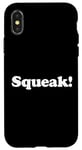 Coque pour iPhone X/XS Squeak! Éventail amusant pour animal de compagnie, souris et rat