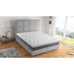 NUVOLA - Matelas - 140 x 190 cm - Epaisseur 27 cm - Ressorts - Surmatelas intégré