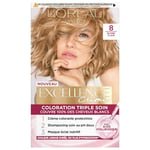 L'Oréal Paris - Excellence Crème - Coloration Permanente Triple Soin 100% Couverture Cheveux Blancs - Nuance 8 Blond Clair
