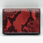 Paul Smith Womens 'Snake Effect' Leather Tri-Fold Purse, Red & Black // RRP £250