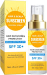 Scalp Sunscreen Spray - Hair Sun Protection Spray SPF 30 for Hair & Scalp, Hair