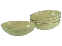 CreaTable, 21681, Serie Nature Collection Green, 4-teiliges Geschirrset für 4 Personen, Poke Bowl aus Steinzeug, spülmaschinen- und mikrowellengeeignet, Qualitätsproduktion