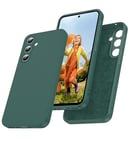 LeYi Coque pour Samsung Galaxy A35 5G, Housse de Protection en Souple Silicone Liquide, Etui Antichoc Cover Ultra Mince pour Samsung Galaxy A 35 5G - Vert