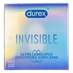 Durex Invisible condoms (extra moistened), 3 pieces