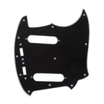 Musiclily Pro 3Ply Black 12 Hole Guitar Pickguard For JPN Fender Japan Mustang