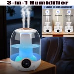 3 IN 1 Humidifiers For Bedroom Cool Mist Humidifiers For Home Desktop Humidifier