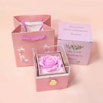 New Rotation Rose Jewelry Gift Box Valentine'S Day Marriage Acrylic Ring Boxes N