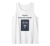 Front Toward Enemy – Christian Faith Military Cross & Bible Tank Top