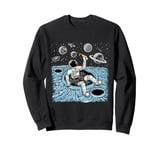 Astronaut Chilling in a Moon Pool Sweatshirt