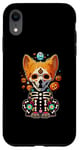 Coque pour iPhone XR Os de corgi mexicain Sugar Skull, Halloween, jour de la mort d'un chien