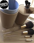 100%AUTHENTIC BEYOND RARE Estee Lauder COMPLETE Signature Logo BRUSH SET & CASE