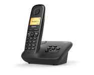 Gigaset A270A - Basic Cordless Home Phone with Big Display, Answer Machine and Speakerphone - Black